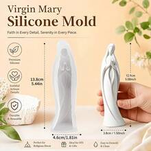1pc Silicone Mold, Virgin Mary Statue Silicone Mold DIY Aromatherapy Candle Resin Craft Mold, Home Handmade Creative Decor Pendant Souvenir, Handcrafting Tool Mold - Curved  Silicone Mold - View 8