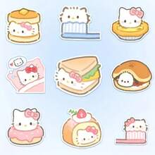 SANRIO 50pcs Cartoon Stickers, Multiple Cute Designs Suitable For Laptop, Skateboard, Bicycle, Guitar, Luggage, Perfect Party Favors And Holiday Gifts - Multicolor - View 6