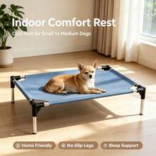 Suspended Stainless Steel Pet Bed, Easy To Clean, Space-Saving Storage, Multi-Use For Balcony And Camping - Grey - View 4