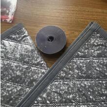 Winter Thickened Aluminum Foil Thermal Insulated Curtains Right-Opening Zipper Window Windproof Cold-Proof Heat-Retaining Customizable - Silver Face Grey Trim Thickened Right-opening Zipper Curtain - View 5