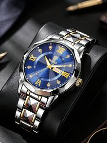 1/3/6pcs Business Dual Time Display Men's Watch Set, Premium Versatile Daily Wear, Best Gift Choice For Father, Boyfriend - Multicolor - View 11
