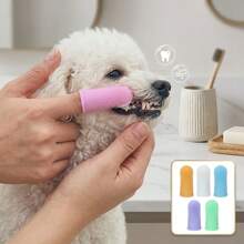 2Pcs/1pc Pet Finger Toothbrush For Dogs And Cats – Soft Silicone Dental Finger Sleeve, Gentle Oral Cleaning Brush For Plaque & Tartar Removal, Reusable Pet Teeth Care Tool - Multicolor - View 6