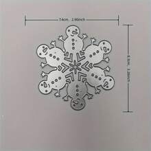 1pc Christmas Snowflake, Snowman Metal Cutting Die Template - Suitable For Christmas Scrapbooking Supplies, Applicable For Scrapbooks, Invitations, Cards, Photo Albums - Snowflake - View 9