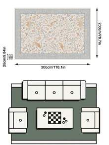 1PC Cream, Light Blue, Orange & Gold Bird & Vine Pattern Vintage Luxury European Style Area Rug, Elegant Classical Pastoral Style Faux Cashmere Rectangular Full Coverage With Dynamic Bird And Curly Branch & Leaf Details, Machine Washable, Suitable For Holiday Celebration/Party Decor, Aesthetic Home Decoration - Multicolor - View 18