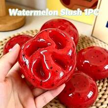 Squishy-Handmade Watermelon Slushy, Press One Hole With Sand-Like Sound, Super Soft And Easy To Squeeze With Crisp Sound, ASMR Sound-Controlled Toy, Suitable For Teenagers And Adults To Relieve Stress - Birthday Gift - Holiday Gift - Party Gift, Christmas Gift First Choice Squeeze Toy - Multicolor - View 13