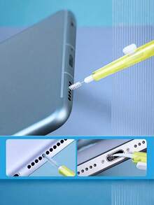 5pcs Phone Charging Port Cleaning Kit, Smartphone Cleaning Tool Set, Anti-Clogging Mini Brush Head And Double-Sided Hook Phone Cleaning Tool, Suitable For Smartphones, Tablets, Earphones And Charging Ports - Portable Device Maintenance Kit - One Size Fits All - View 2