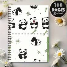 2D Cute Panda Theme & Bamboo Pattern A5 Spiral Notebook, Suitable For Office & Classroom Notes, Professional Meeting Memo, Diary Planner, Creative Holiday Gift For Professionals, Design Daily Journal, Classroom Notes, Office Memo, Portable Writing Notebook, Suitable For Professionals, Students & Office Use - Perfect Gift Choice, Artistic Cover Design, Study Formula Record, Subject Learning Record Notebook - 1 Pack (50 Sheets, 100 Pages) - View 11