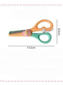 1pc/3pcs Cartoon Resin Plastic Scissors, Random Color And Style, Children's Craft Cutting Tool, DIY Animal Patch Decoration Scissors, Round Head Small Knife, Stainless Steel Small Scissors, Practical Reward Gift Stationery, Office, Home, School Helper, Suitable For Office And School Use, Back To School Essential, Paper Scissors, Office Supplies - Multicolor - View 5