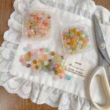15g, 8mm/12mm Charm Gradient Acrylic Random Color Asymmetrical Beads, DIY Sweater Chain, Phone Chain, Flower Arrangement, Pet Crystal, Necklace Loose Beads Material, Suitable For Daily And Holiday Gifts - Multicolor - View 5