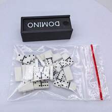 Ornamen Set Domino Miniatur - 28 Domino + Kotak Penyimpanan Laci, Ubin Tulang Mini Ultra Kecil Realistis, Alat Peraga Permainan Peran, Ornamen Kecil Dekorasi Rumah Model - MultiWarna - View 3