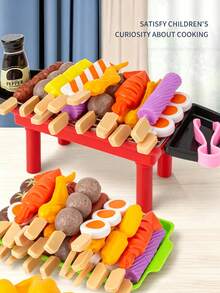Bộ đồ chơi mô phỏng bếp BBQ vui nhộn cho trẻ em, gồm thịt và vỉ nướng chân thực, bộ đồ chơi nấu ăn cho bé trai và bé gái - Nhiều màu - Xem 5