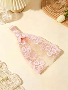 3pcs Multi-Color Baby & Toddler Headbands, Half-Cover Candy Color Mesh Tulle Embroidered Flower Design, Ultra Soft & Breathable, Elastic Non-Tight Hair Bands, Suitable For All Seasons, Daily Home & Casual Wear, Holiday Party Celebration Gift, Fashionable Mom & Baby Essential, Cute Baby Photo Prop - Multicolor - View 4