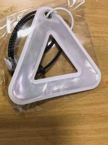 1pc Multicolor Optional Bicycle Seat Reflective Triangle Sign, Hanging Cycling Reflective Plate, Night Riding Warning Sign - A - View 14