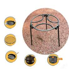 1pc Portable Camping Tripod, Cast Iron Material, Adjustable Legs - Sturdy Metal Structure, Foldable Bracket And Dutch Oven Support, Suitable For Outdoor, Cooking, Outdoor Grill Rack, Camping Equipment, Applicable For BBQ, Heating, Bonfire Gathering And Yard, Backyard Or Garden Scenes - Regular - View 2