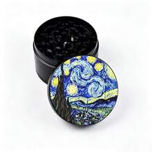 New Oil Painting Cartoon Style Grinder - Compact Travel Grinding Device, Suitable For Women And Men As Birthday/Valentine's Day Gift, Travel Accessory, Fun Aesthetic Style, Durable Construction, Great Gift Choice - View 7