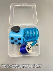 1 Set New Office Stress Relief Toy Kit, Includes Multi-Function Stress Dice, Twist Toy And Clicker, Transparent Box Packaging Easy To Carry, Suitable For Office Stress Relief, Holiday Gift - Multicolor - View 13