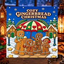 Cozy Gingerbread Man Christmas Coloring Book, 24 Pages Of Festive Coloring Patterns, Cute Gingerbread Family Gathering In Snow, Featuring Gingerbread House, Christmas Pine Tree, Snowflake Street Lamp And Other Winter Elements, Suitable For Children's Leisure Hand-Drawing, Christmas Theme Fun Holiday Coloring Book - Cozy Gingerbread Man Christmas Coloring Book - View 7