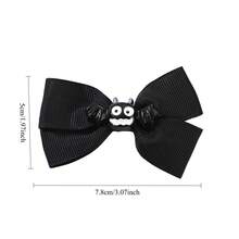 1pc Halloween Bow Hair Clip, Multi-Color New Style Funny Element Bow Hair Clip, Sweet & Cool Side Bangs Hair Clip, Halloween Hair Accessory - Multicolor - View 6