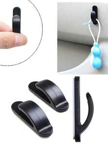 Hidden Multifunctional Portable Car Hook, Creative Strong Car Hook, Hidden Back Seat Umbrella Storage Built-In Hook, Hidden Seat Back Hook, Creative Small Car Hook (Black) Car Accessories - Black - View 3