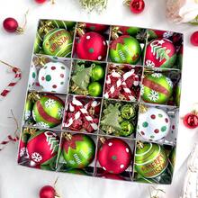 The Grinch Christmas Decoration Theme Elf Green Furry Monster Painted Christmas Ball Gift Box Tree Hanging Ornament Pendant Ball - Multicolor - View 2