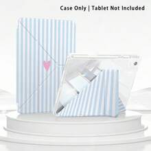 Striped, Heart And Other Pattern Painted Effect Tablet Protective Case, Built-In Pen Slot, Compatible With Apple 10th Gen/ A16 11th Gen/ Air 11 Protective Case, Compatible With Huawei Protective Case Matepad SE 11/MatePad 11/MatePad 11.5 2025, Suitable For Honor Pad 8/9/10/X8/X8A/X9, Compatible With Samsung/ And Other Popular Models - Multicolor - View 5