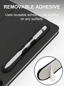 1pc Silicone Stylus Holder Compatible With Apple Pencil, Tablet Pen Storage Slot, Self-Adhesive Protective Pen Organizer, Portable Stylus Sleeve For IPad And Compatible Tablet Pens - Multicolor - View 5