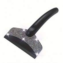 1pc Car Winter Snow Shovel With Rhinestone Decor, Stainless Steel Ice Scraper, Safety Emergency De-Icing Tool - A - View 13