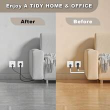 1 Roll 98.4-Inch Floor Cord Raceway, Anti-Trip Bare Wire, Concealed Soft Cable Channel, Decorative Wire Protector Strip, Suitable For Desktop, Wall, And Floor Installation - Surface-mounted Cable Trunking - View 9
