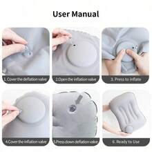 Manual Inflatable Multi-Function Travel Pillow/Cushion, Suitable For Travel, Home And Outdoor Camping - Multicolor - View 3