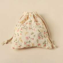 Double Layer Drawstring Diaper Storage Bag Printed Fabric Baby Comfort Blanket Storage Bag Hanging Bag Portable - Multicolor - View 16