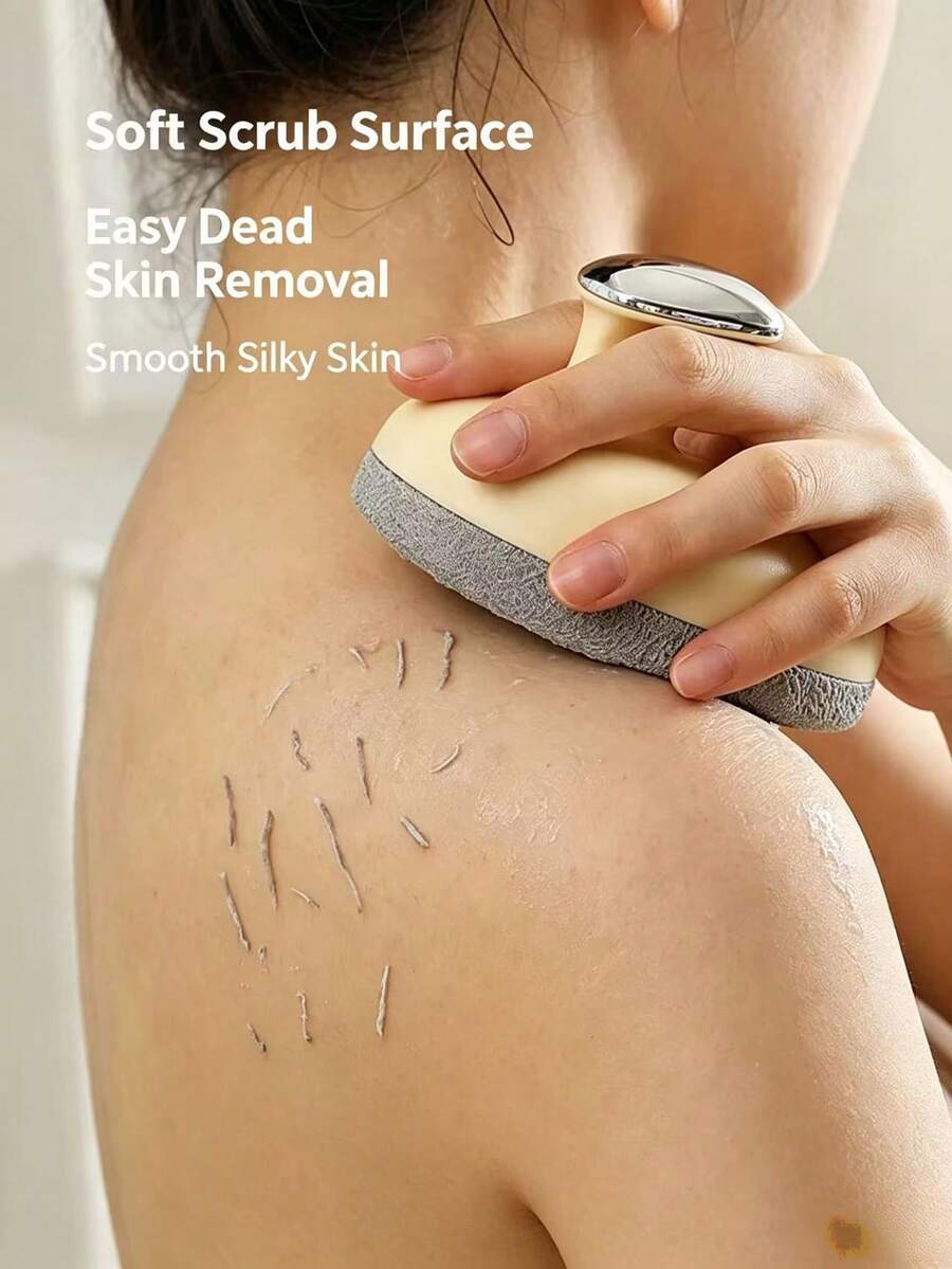 Strong Scrubbing Bath Tool With Handle, Soft Sand Surface Exfoliating Sponge Board For Home Bathroom Shower, Removes Dead Skin And Keratin, Easily Scrubs Body Old Keratin And Dirt, Full Body Back Leg Arm Cleaning Scrub Brush, Gentle On Skin, Skin-Nourishing Bathing Tool, Unisex Slouchy Person Bath Scrubbing Supplies - View 1