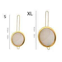 3pcs/1pc Set Gold Fine Mesh Flour Sieve, Kitchen Strainer, Baking Tool, Kitchen Accessory, Cookware, Tableware - Gold - View 12