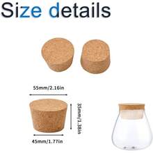 مجموعة من 5 سدادات زجاجات مخروطية، مقاس 55x45x35 مم، أجزاء إغلاق بديلة مخروطية، مناسبة لزجاجات والزجاجات الزجاجية لأغراض إغلاق الحاويات. - مشاهدة 9