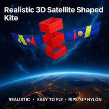 Satellite-Style Kite | Wind-Powered Spinner | Line & Reel Included | Beach To Park Ready | The Gift That Takes Flight - Multicolor - View 2