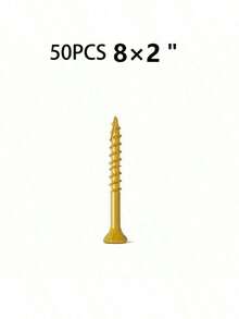 50入 #8*2英吋 3層防鏽甲板螺絲，Torx 驅動沉頭自攻木螺絲，耐用防滑，適用戶外圍欄、甲板、農場 - A - 查看 12