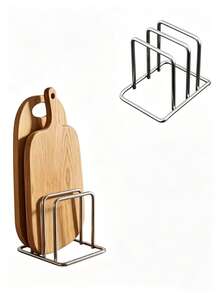 1pc Heavy Duty Metal Cutting Board Storage Rack - Cutting Board Holder, Space-Saving Cabinet/Countertop Organizer, Baking Sheet Rack - Sturdy Kitchen Storage Rack (No Screws/Easy Installation), Kitchen Storage Container, Kitchen Countertop Organizer, Kitchen Storage Rack, Kitchen Storage Shelf, Kitchen Supplies Storage, Kitchen Storage Solution, Baking Storage, Christmas Decor - Multicolor - View 10