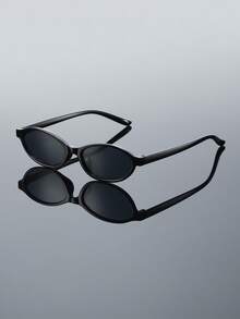1 Pair Men's Fashion Retro Oval Sunglasses, Perfect Blend Of Classic And Modern Style, Suitable For Vacation Outfits, Parties, Daily Commute, Road Trips, Beach Leisure, Fits All Face Shapes - Multicolor - View 2
