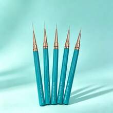 Premium Nail Striping Liner Brush Kit Multi‑Size Thin Tip For Nail Line Drawing & Floral Pattern Creation - Mint Blue - View 8