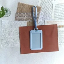 حامل بطاقة ماكارون INS مع سلسلة مفاتيح وحامي بطاقة الهوية وحبل معلق لبطاقة الحافلة وبطاقة الحرم الجامعي وبطاقة العمل وبطاقة الدخول وبطاقة الوجبات وبطاقة الهوية، شفاف مضاد للفقدان بتصميم دوبامين - حبل تعليق منقط + حامل بطاقات - مشاهدة 19