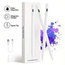 Pena Stylus Kapasitif Presisi Tinggi, Mendukung Sensitivitas Kemiringan & Penolakan Telapak Tangan, Klik Ganda untuk Mulai Menulis, Pengisian Cepat, Kompatibel dengan Apple Pencil, Hanya untuk Apple yang Dirilis Setelah 2018 - View 6