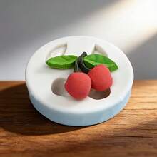 Cherry Shaped Silicone Mold, Realistic Fruit Resin Mold, Aromatherapy Plaster Mold, Handmade Decorative Ornament Mold, Smooth Demolding Without Residue, Suitable For DIY Handmade Accessories, Desktop Small Decorations, Home Crafting Use. - Multicolor - View 2