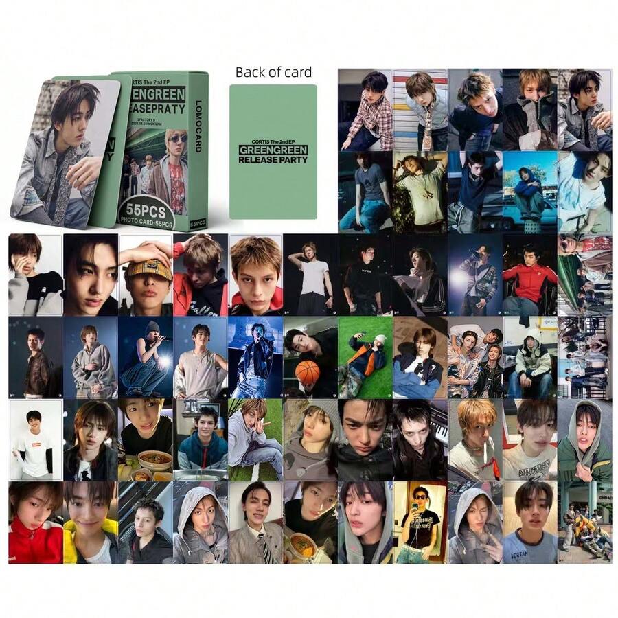 55pcs CORTI S New Album GREENGREEN Star KPOP Merchandise LOMO Collection Photocard, Photo Cards, Arirang, Bts21 Accessories, Bangtan, Photo Card, Photocard - A - View 1