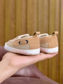 0-1 Years Old Spring Summer Autumn Versatile Driving Loafers Soft Sole Slip-On Infant Boy Walking Shoes Flat Shoes Infant Flat Shoes - Apricot - View 6