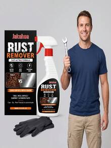 jakehoe Metal Rust Remover Spray, Quickly Dissolves Various Metal Surface Rust And Oxidation Layers, Easily Removes Stubborn Rust Stains, Leaves Metal Surfaces Clean And Shiny After Cleaning. Suitable For Hardware Tools, Auto Parts, Home Metal Items, Easy Operation, Hassle-Free Daily Metal Object Refurbishment And Cleaning. - Liquid - View 4