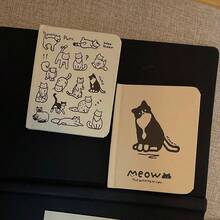 Cute Cartoon Cat Pocket Notebook, Blank Pages Mini Portable Memo Book, Convenient Student Planner Diary, Graduation Gift, Back To School Essential School Supplies - Cat Notebook - View 4