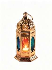 1pc Moroccan Style Acrylic Candle Holder Home Decor, Living Room Bedroom Craft Art Atmosphere Desktop Ornament - Candlestick Decorative Ornaments - View 1
