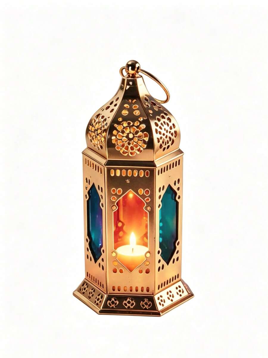 1pc Moroccan Style Acrylic Candle Holder Home Decor, Living Room Bedroom Craft Art Atmosphere Desktop Ornament - Candlestick Decorative Ornaments - View 1