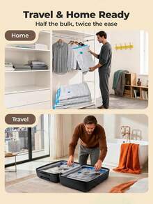 10/9/5/1pc Vacuum Sealed Storage Bags, Made Of Thickened Plastic Material, Large Capacity, Space-Saving, Dust-Proof Storage Bags, Suitable For Travel, Wardrobe And Home Organization. Perfect For Storing Clothes, Bedding And School Or Dorm Supplies. - Multicolor - View 7