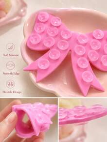 Multifunctional Bow-Shaped Silicone Double-Sided Suction Cup Phone Holder, Anti-Slip Reusable Hands-Free Phone Back Adhesive Sticker, Glue-Free Self-Adhesive Mobile Phone Mount, Suitable For Bathroom Mirrors, Glass, And Smooth Surfaces. - Multicolor - View 7