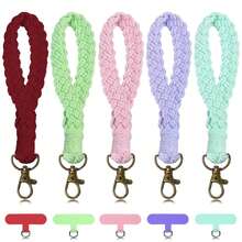 1pc Colorful Handmade Woven Bohemian Style Car Keychain Bag Charm Bracelet - Multicolor - View 2